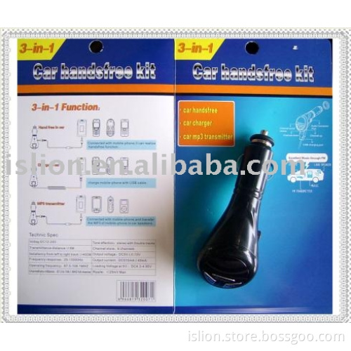 mp3 transmitter,hand free in car,charge in car